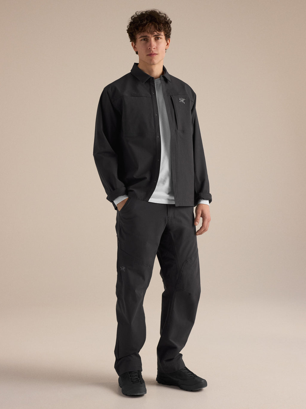 Cronin Cotton Overshirt Black Hover