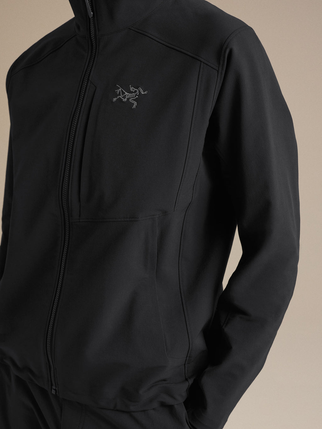 Gamma Jacket Women's Black Fabric Detail