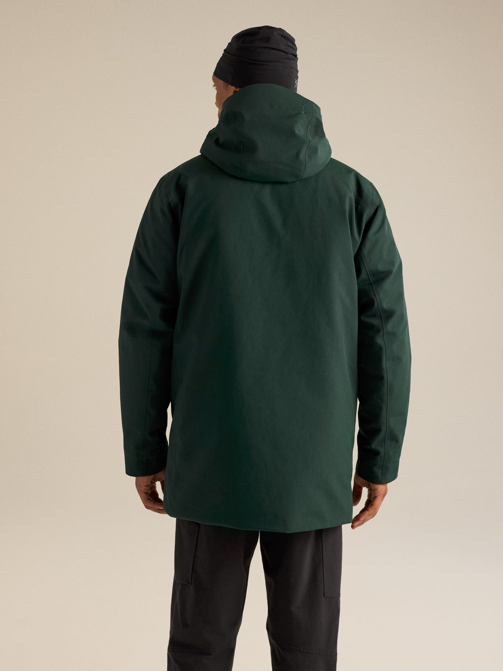 Therme Down Parka Dark Jade Back View