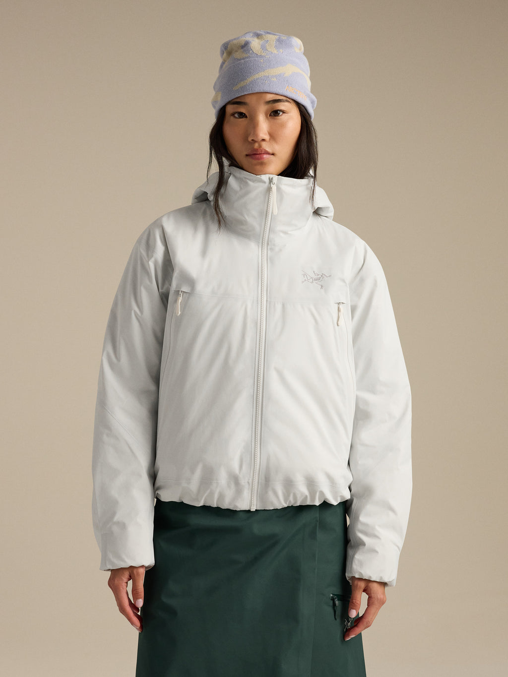 Altira Insulated Cropped Jacket Women's Arctic Silk Front View