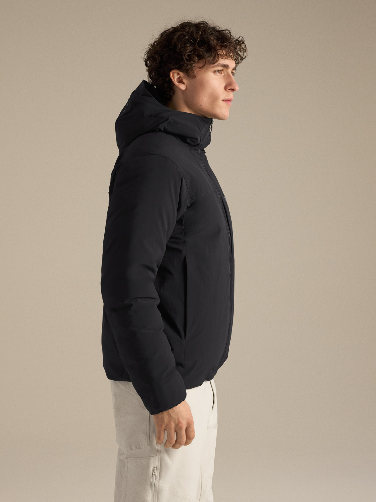 Epsilon Down Hoody Black Side View