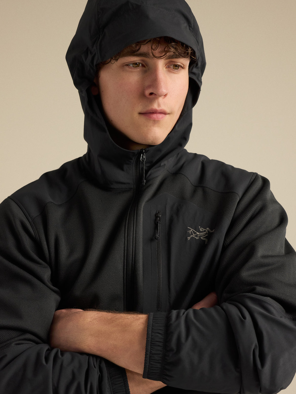 Konseal Pullover Hoody Black Fabric Detail