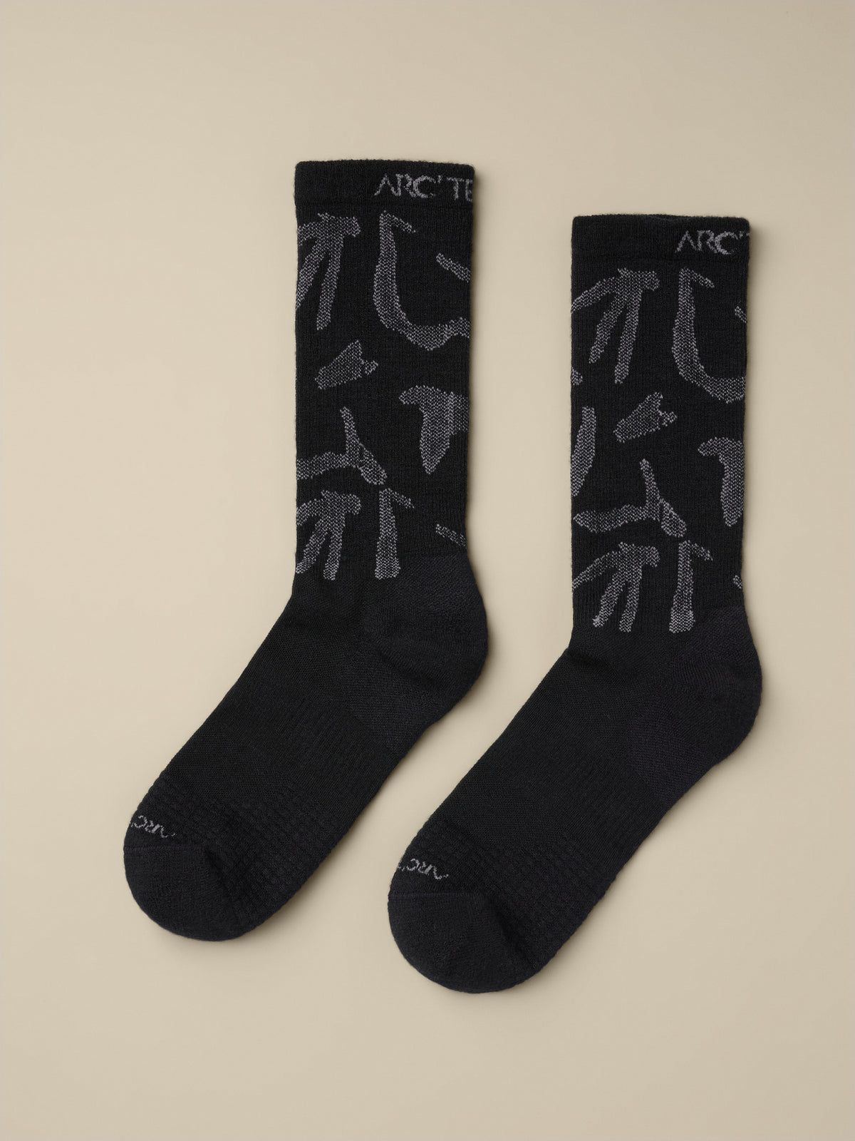 Merino Wool Grotto Mid Sock Black/Graphite Hover