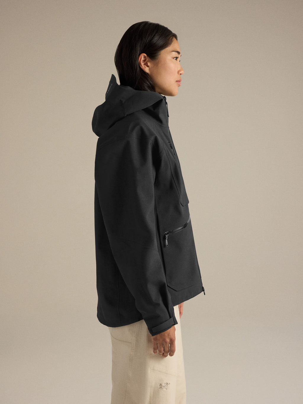 Emaris Relaxed Jacket Women's Black Side View