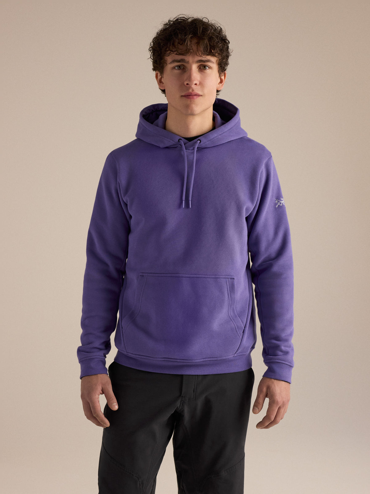 Emblem Fleece Hoody Blurple Front View