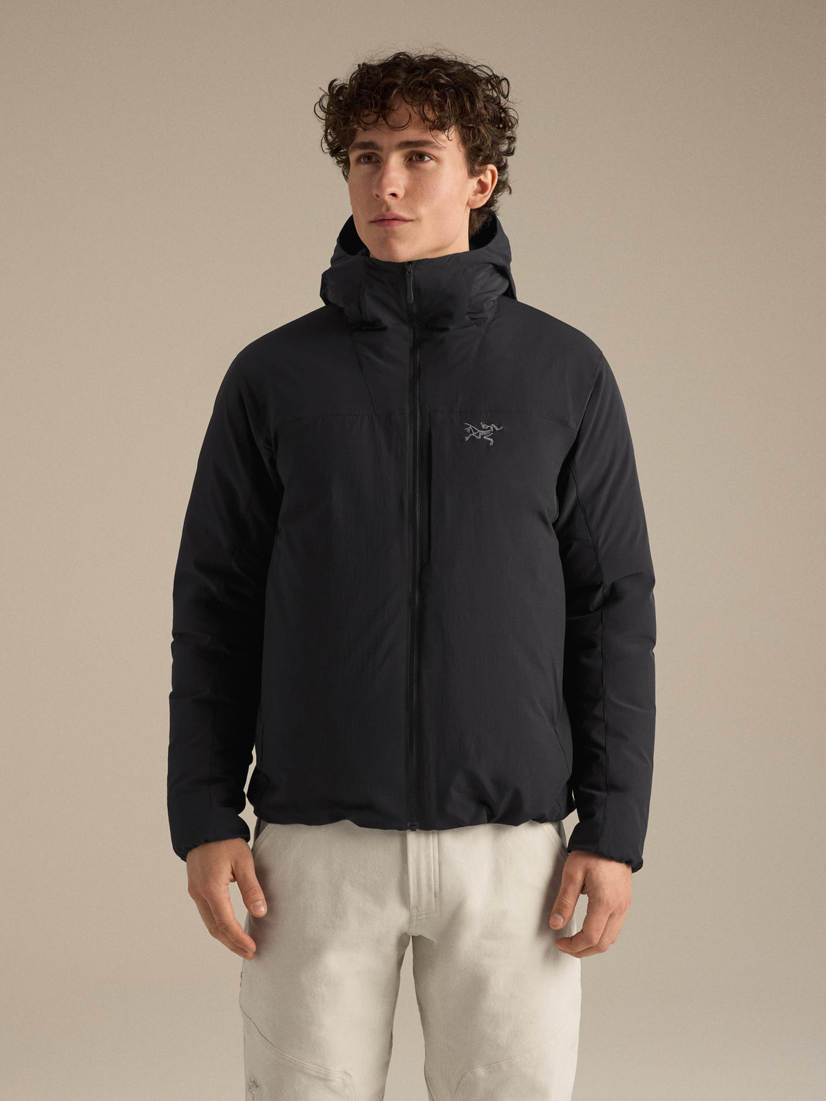 Epsilon Down Hoody Black Front View