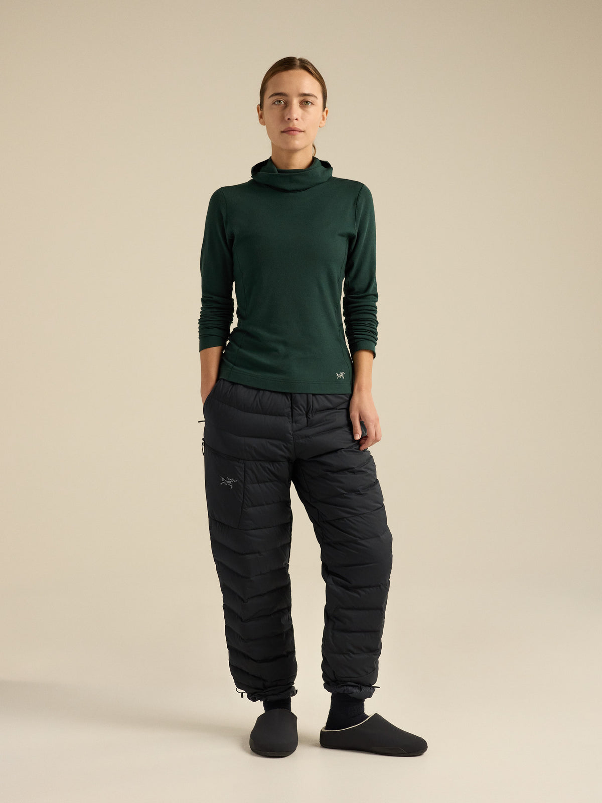 Satoro Merino Wool Hoody Women's Dark Jade Hover