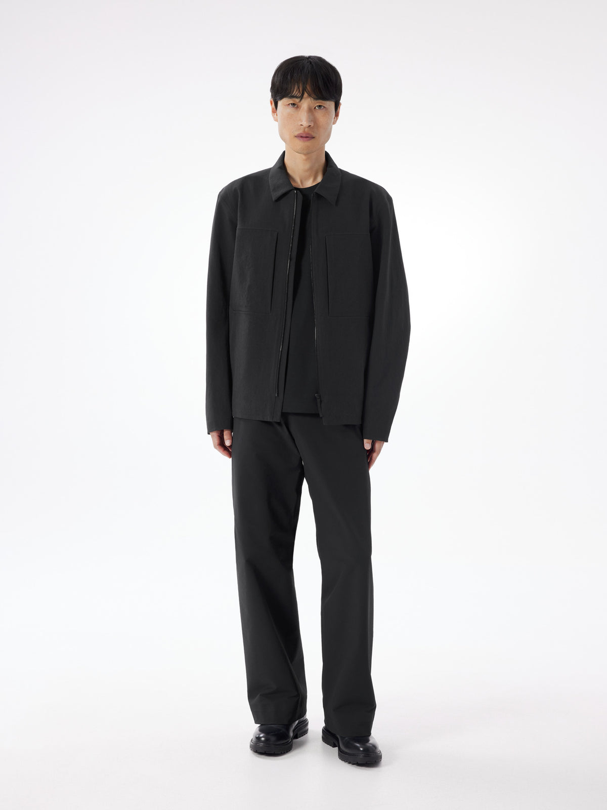 Mionn Insulated Overshirt Black Full Body