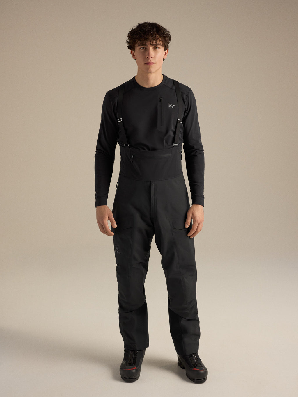 Alpha SV Bib Pant Black Front View