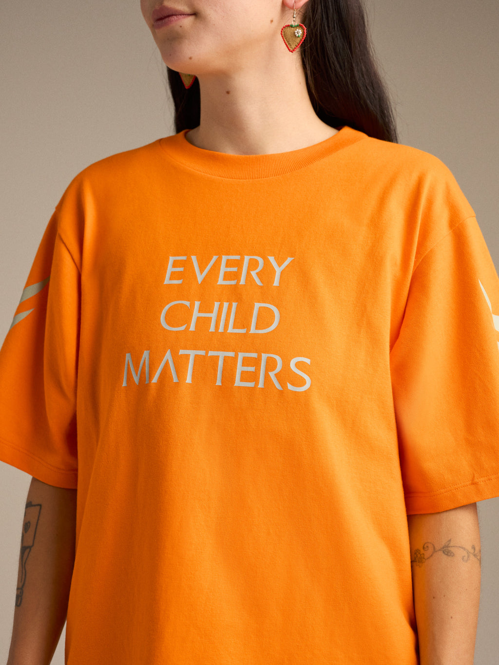 ECM Kragg T-Shirt Walk Gently Blaze Fabric Detail