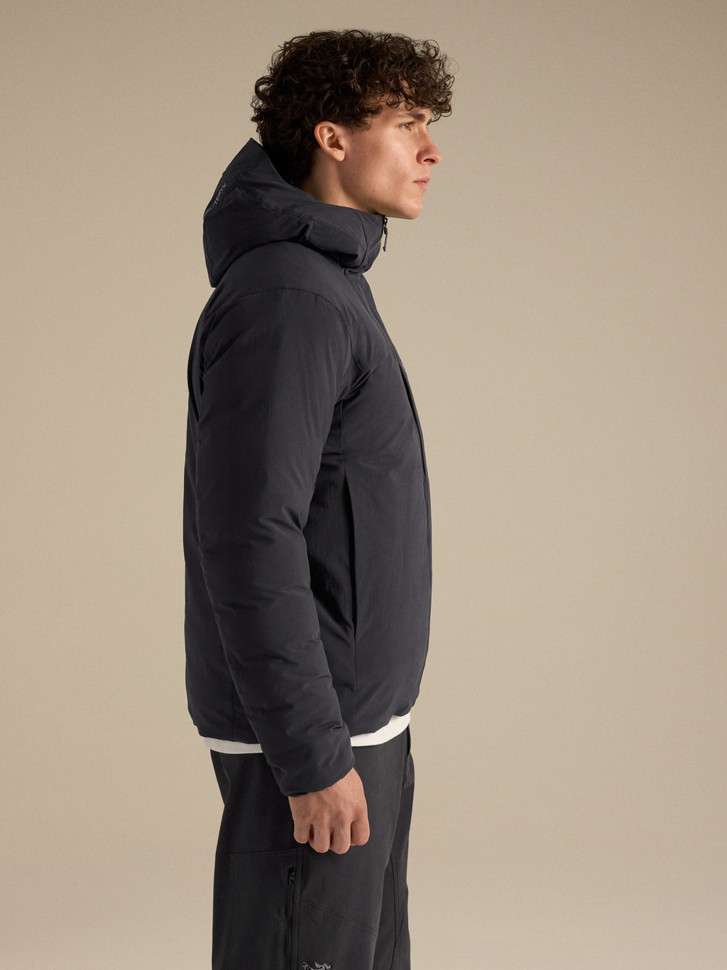 Epsilon Insulated Hoody Black Side View