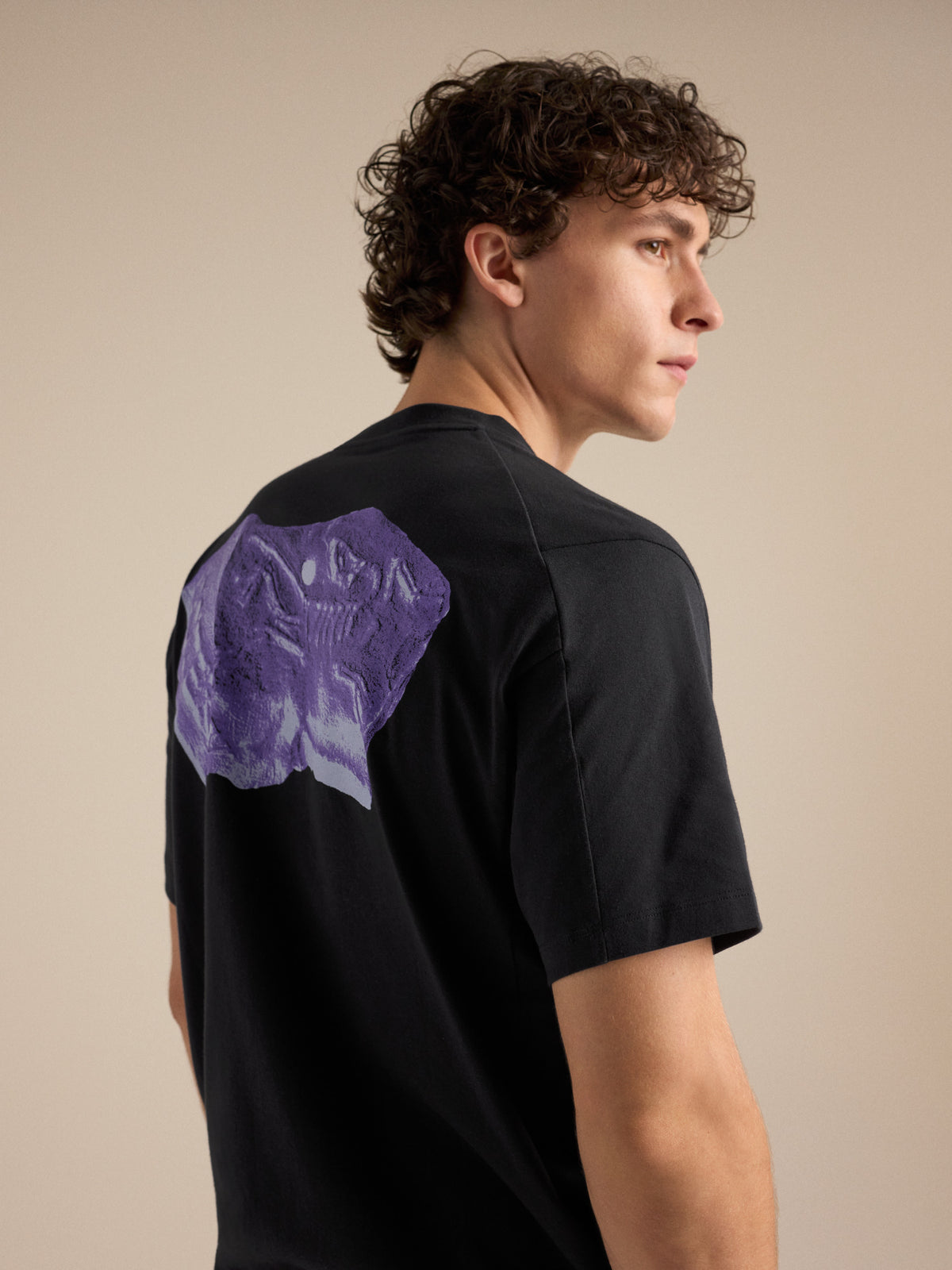 Kragg SL Cotton Jug Shirt SS Black / Violectric Detail 1