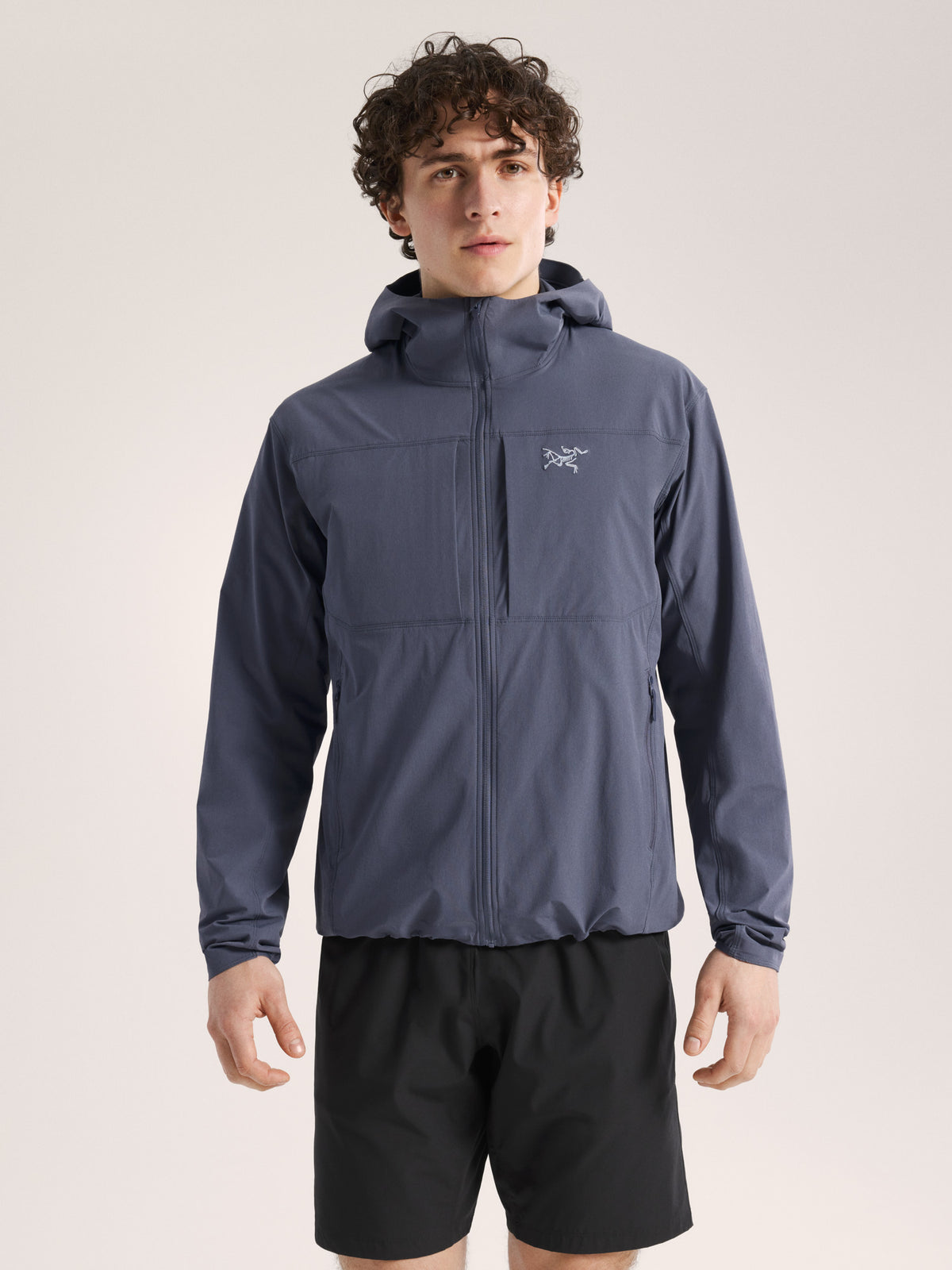Gamma Lightweight Hoody Dk Stratus Front View