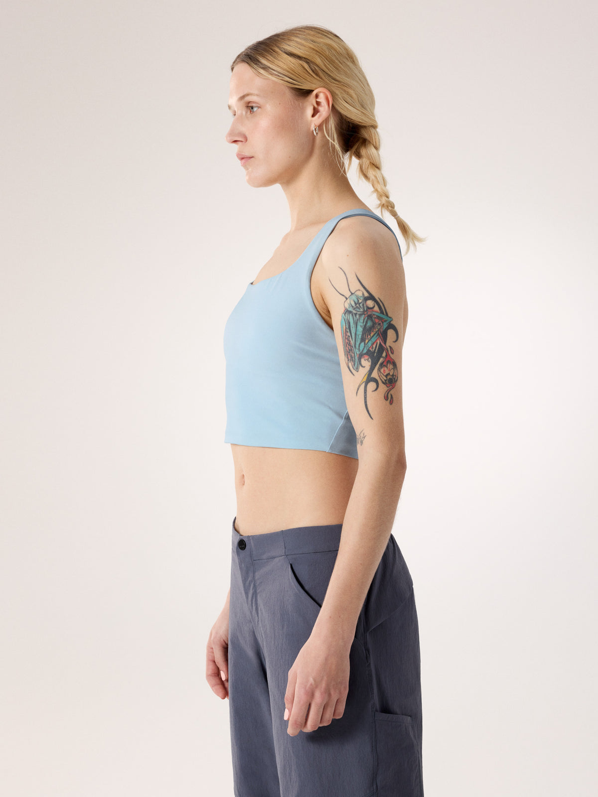 Soria Racerback Tank Women's Alpine Blue Side View