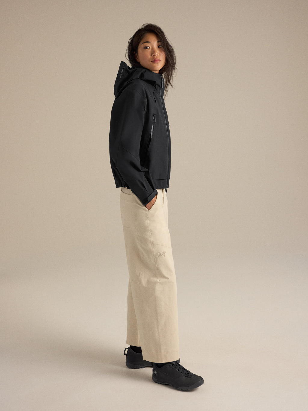 Altira Cropped Jacket Women's Black Full Body