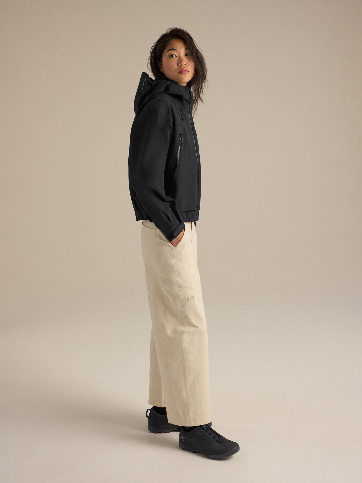 Altira Cropped Jacket Women's Black Full Body