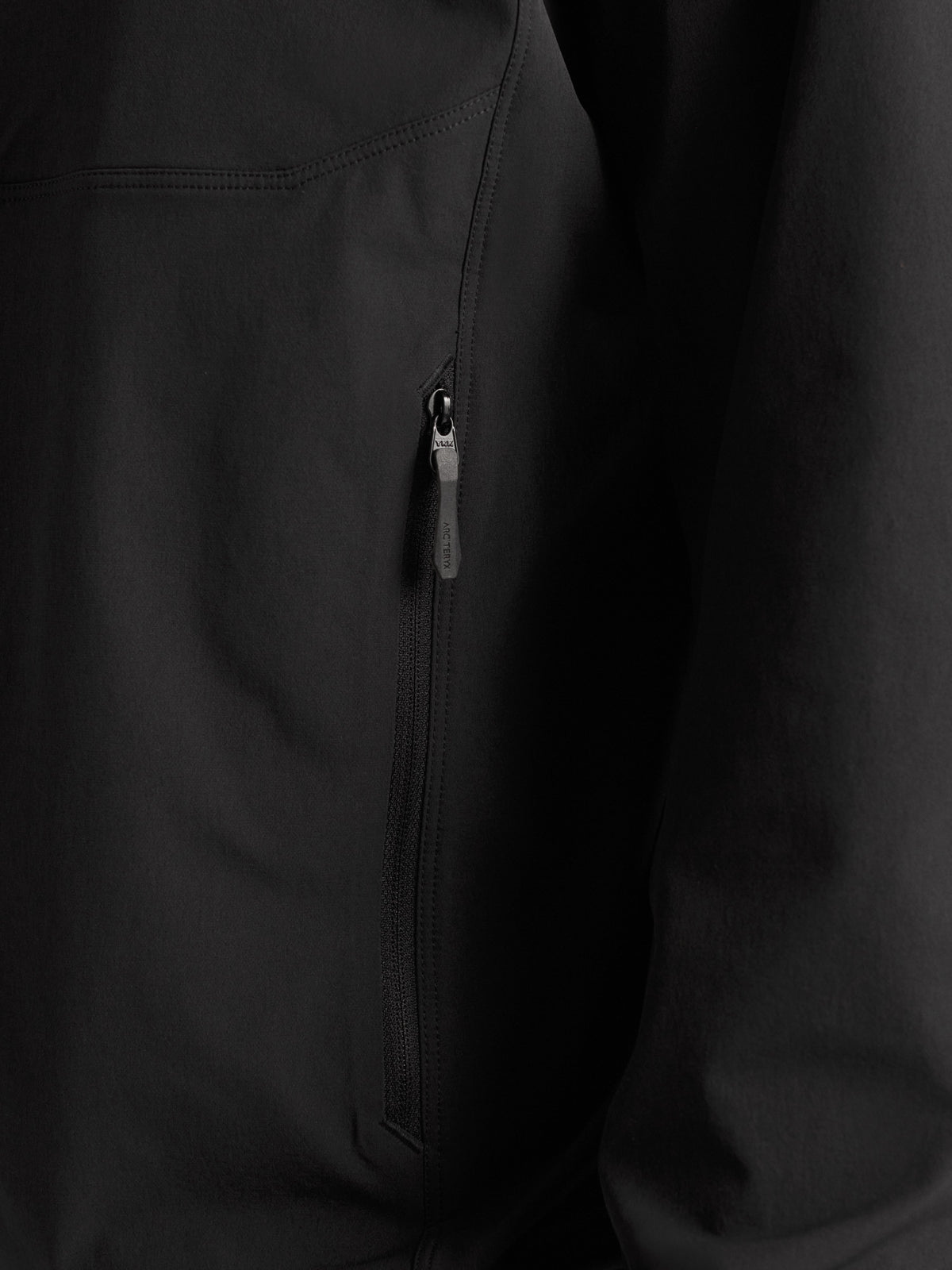 Gamma Hoody Black Fabric Detail