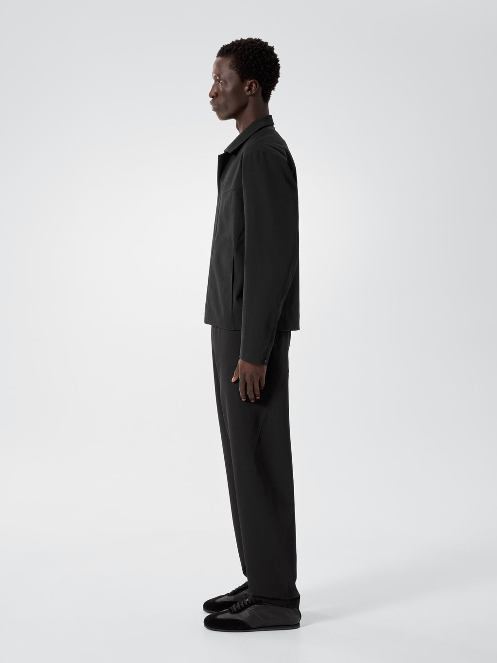 Voronoi Wool Jacket Black Side View