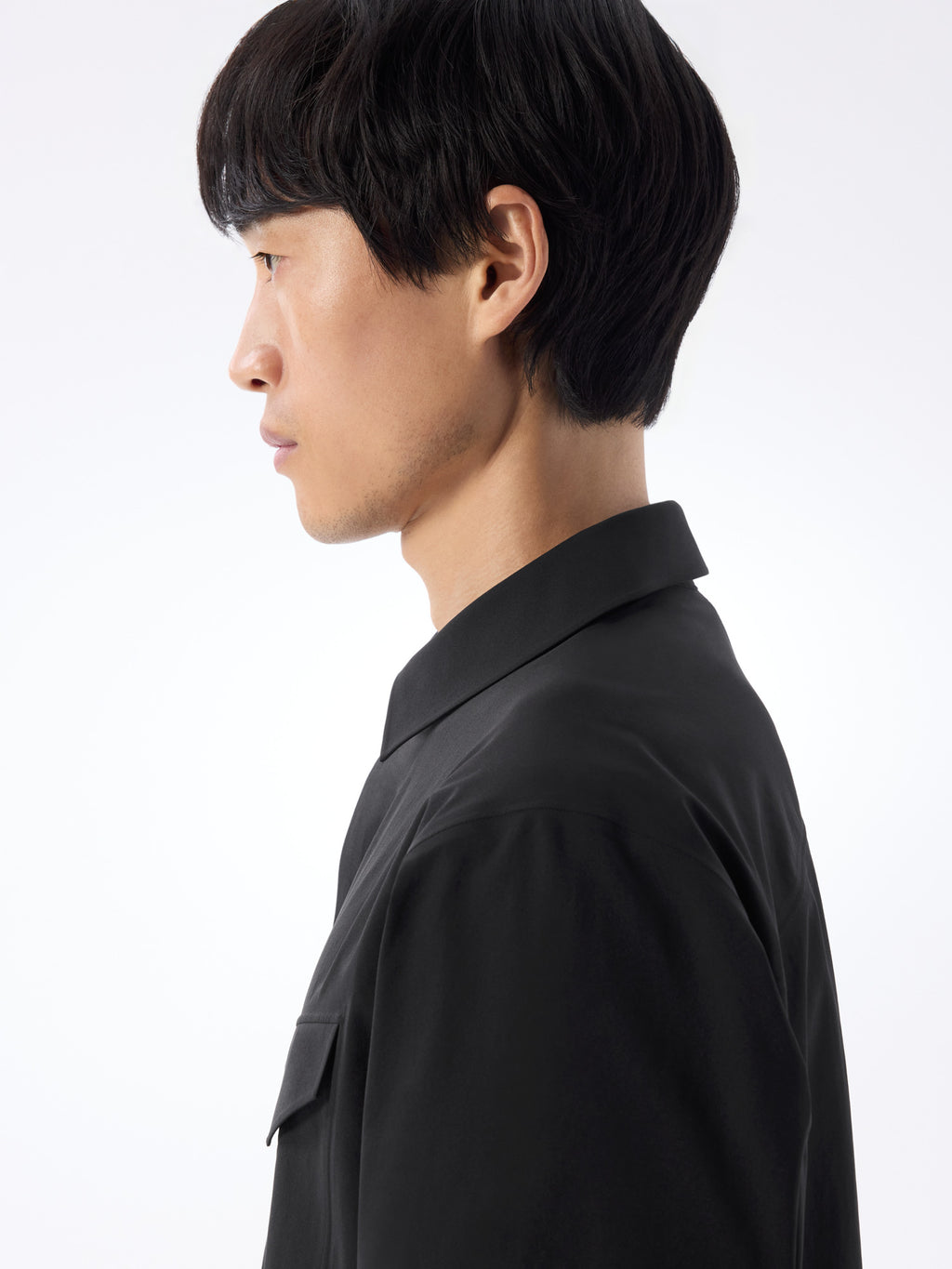 Field Shirt LS Black Detail 1