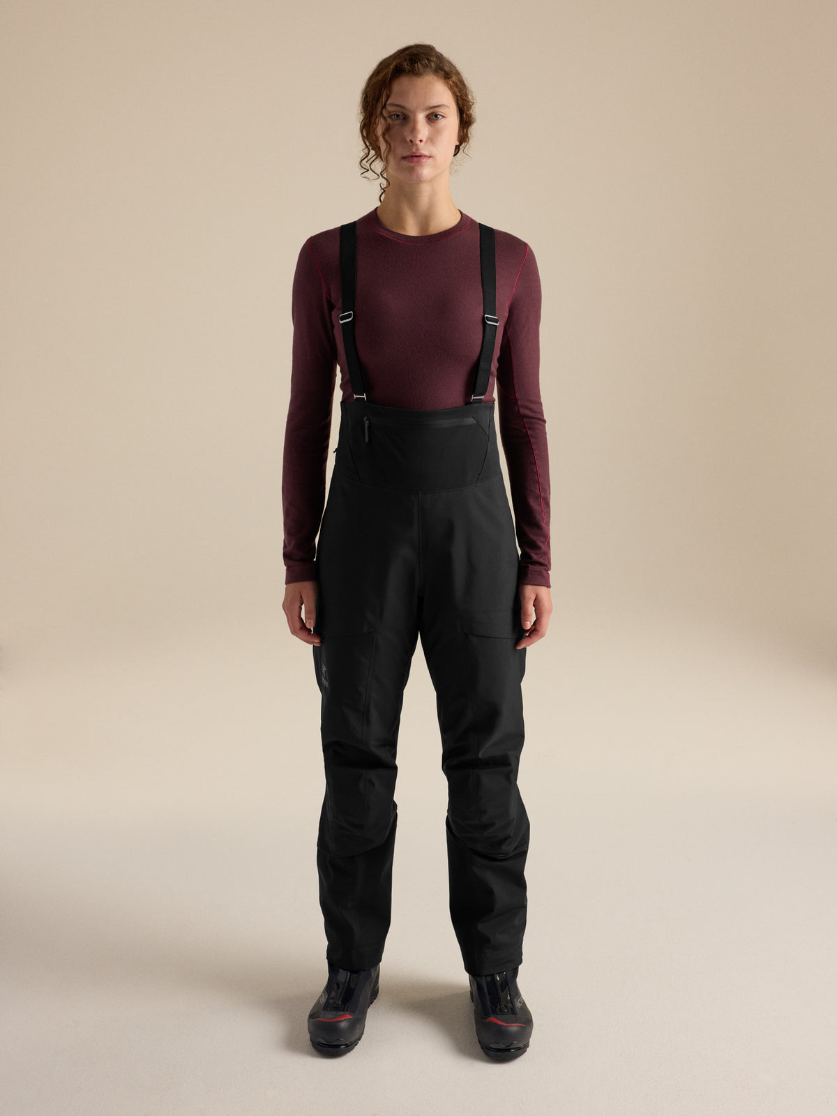 Alpha SV Bib Pant Women's Black Front View