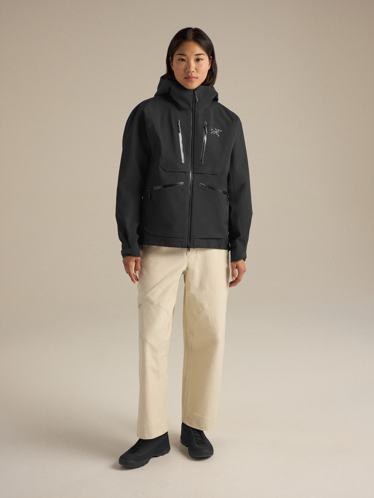 Emaris Relaxed Jacket Women's Black Full Body