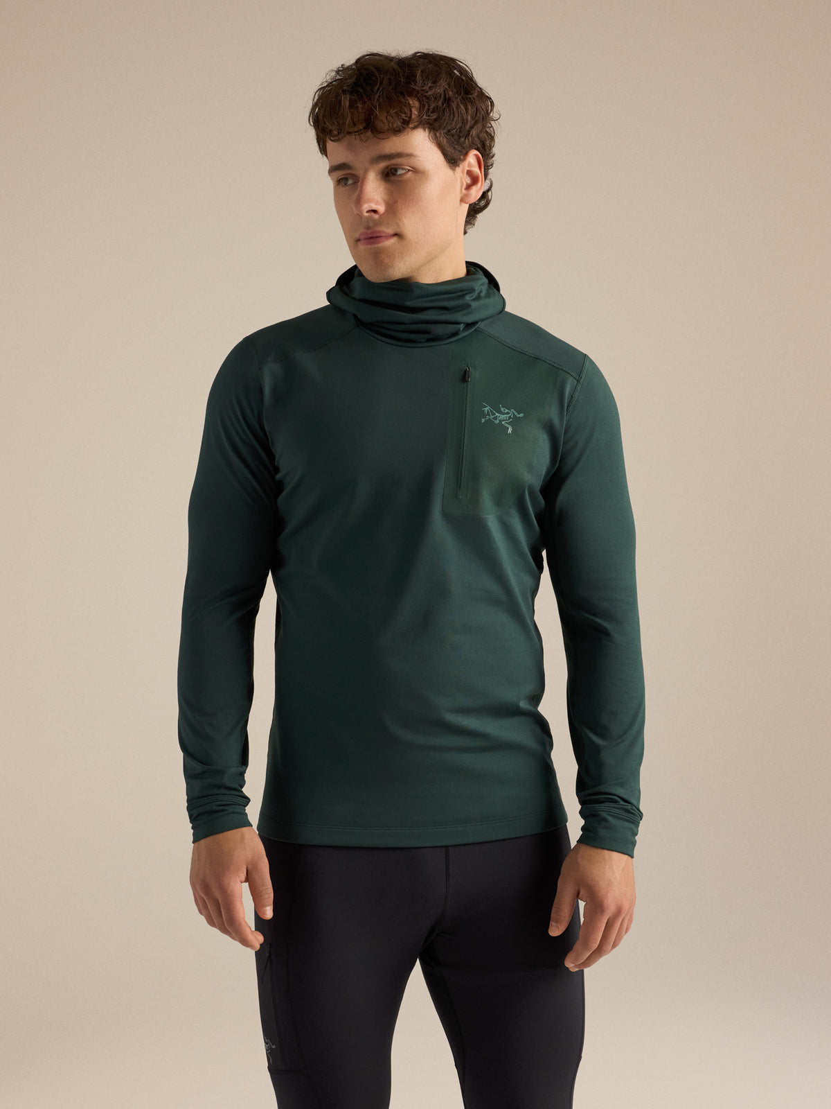 Rho LT Hoody Dark Jade Front View