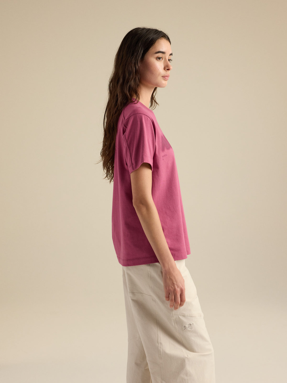 Kragg Cotton Dream State Crew Neck Shirt SS Women's Lt Renegade / Renegade Side View