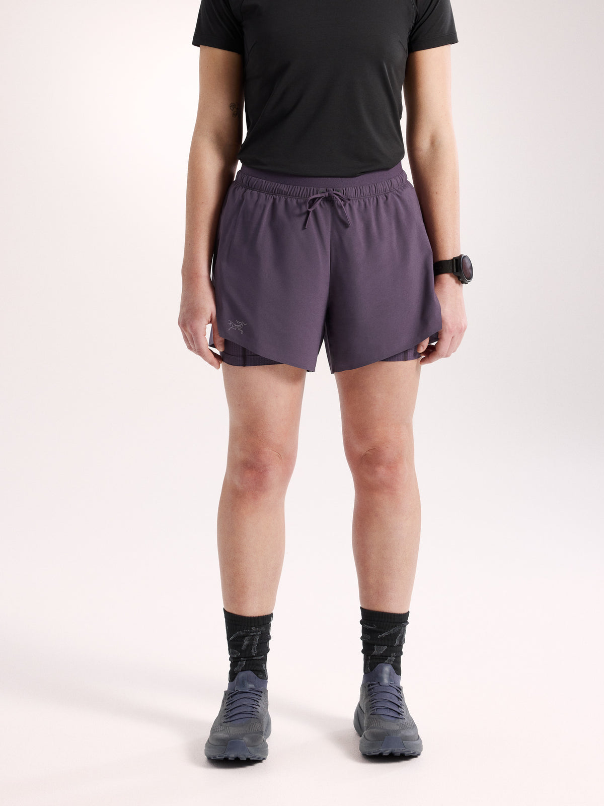 Norvan 2 in 1 Short 5" Women's Moondrop Front View