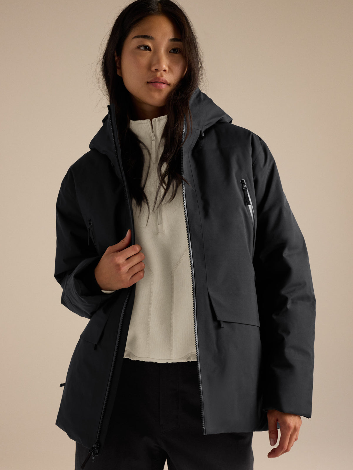Liatris Down Jacket Women's Black Detail 1