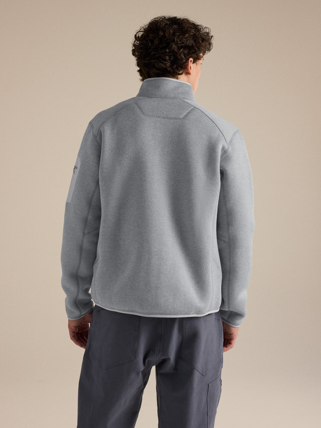 Covert Cardigan Solitude Heather Back View