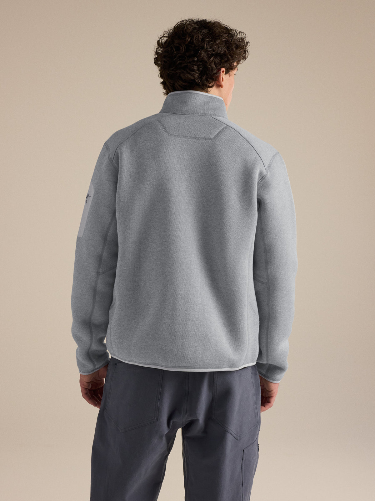 Covert Cardigan Solitude Heather Back View