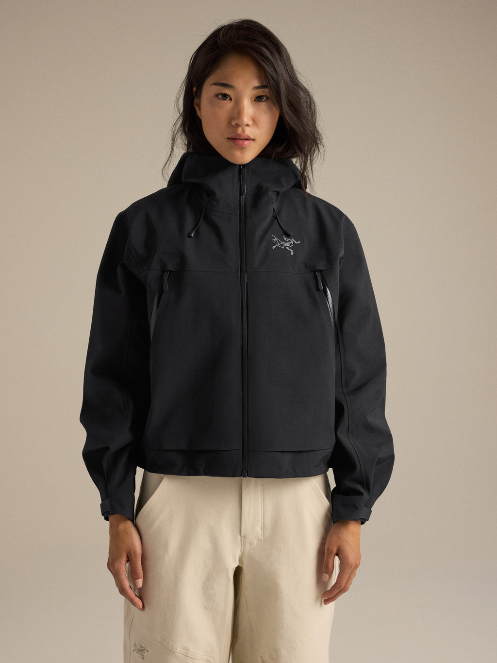 Altira Cropped Jacket Women's Black Front View