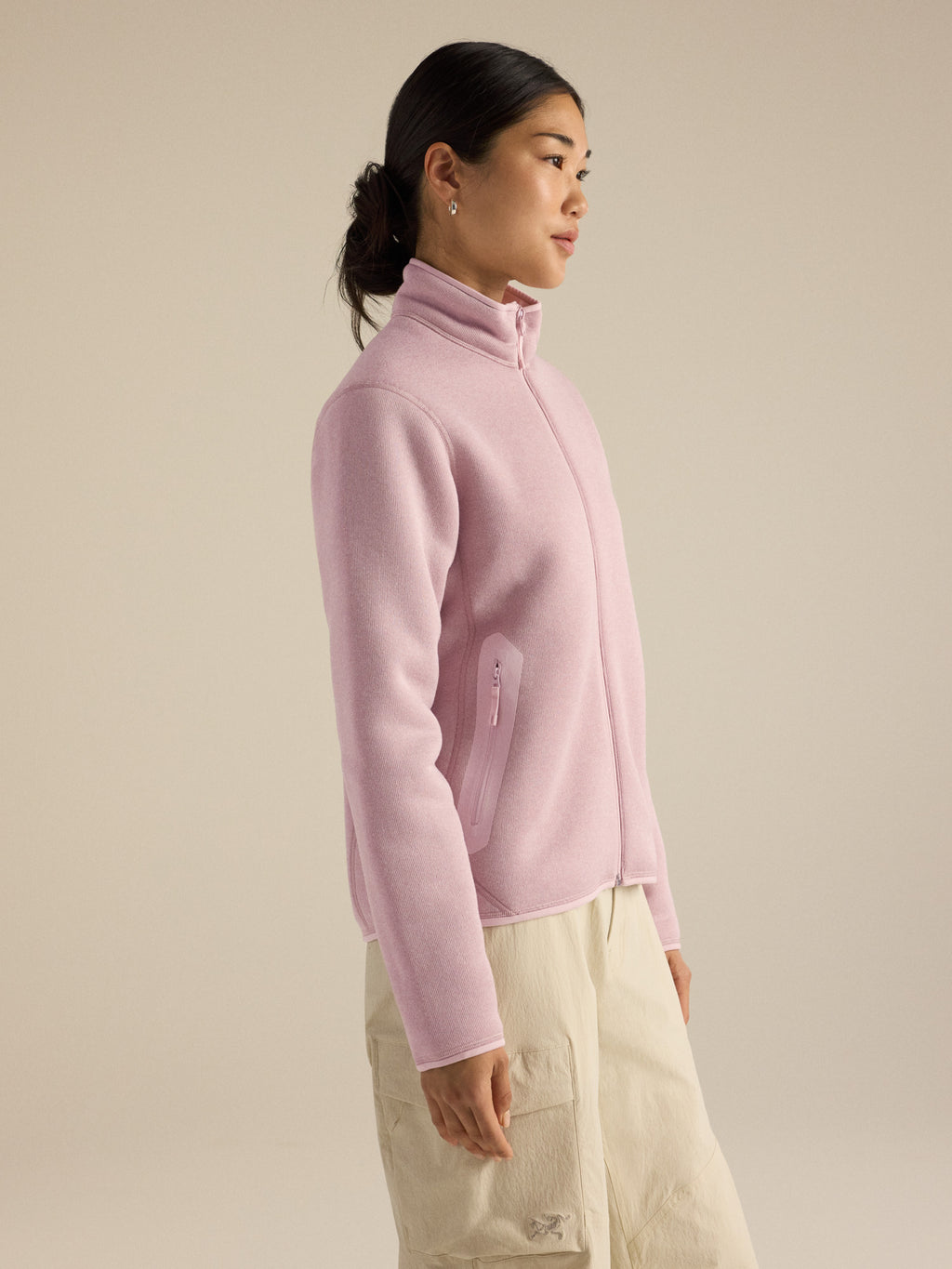 Covert Cardigan Women's Alpine Rose Heather Side View