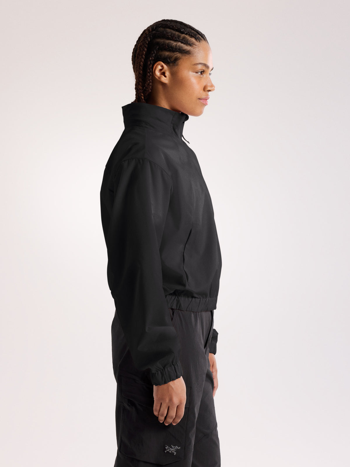 Naya Cropped Stowhood Jacket Women's Black Side View