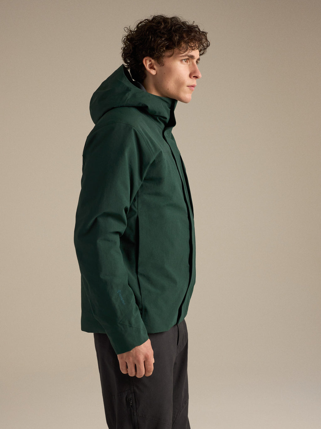 Therme Insulated Jacket Dark Jade Side View