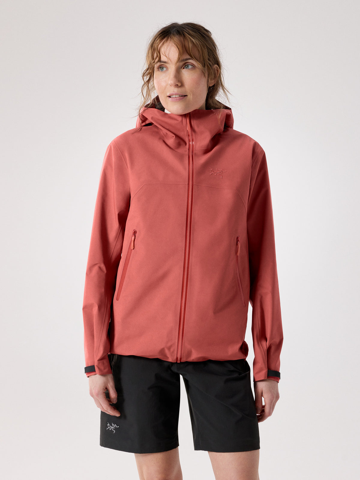 Beta Jacket Women's Stone Red Front View
