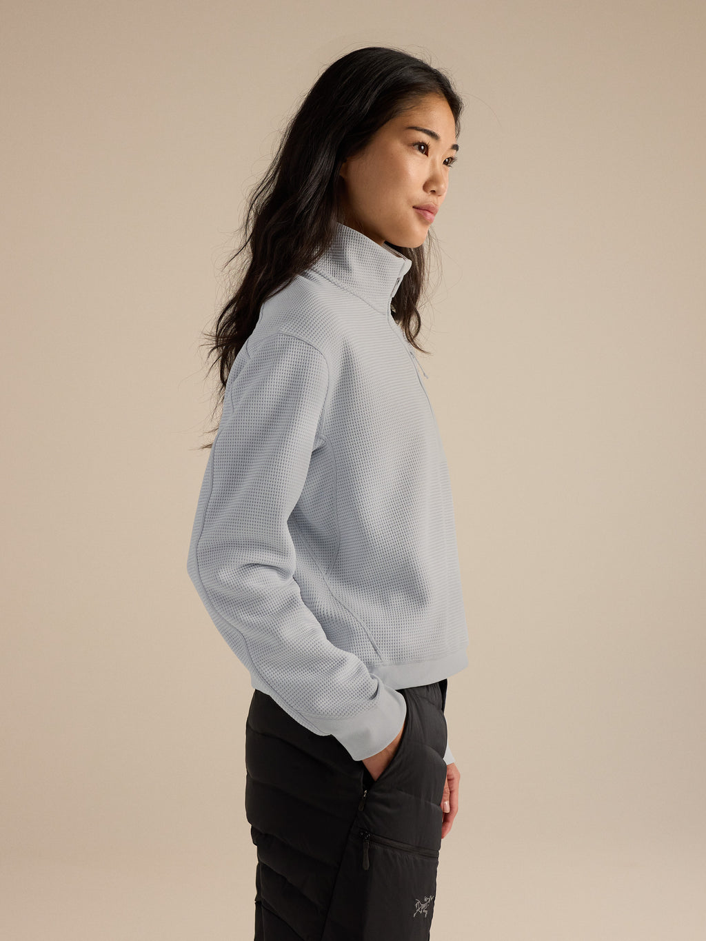 Olera Zip Neck Women's Solitude Side View