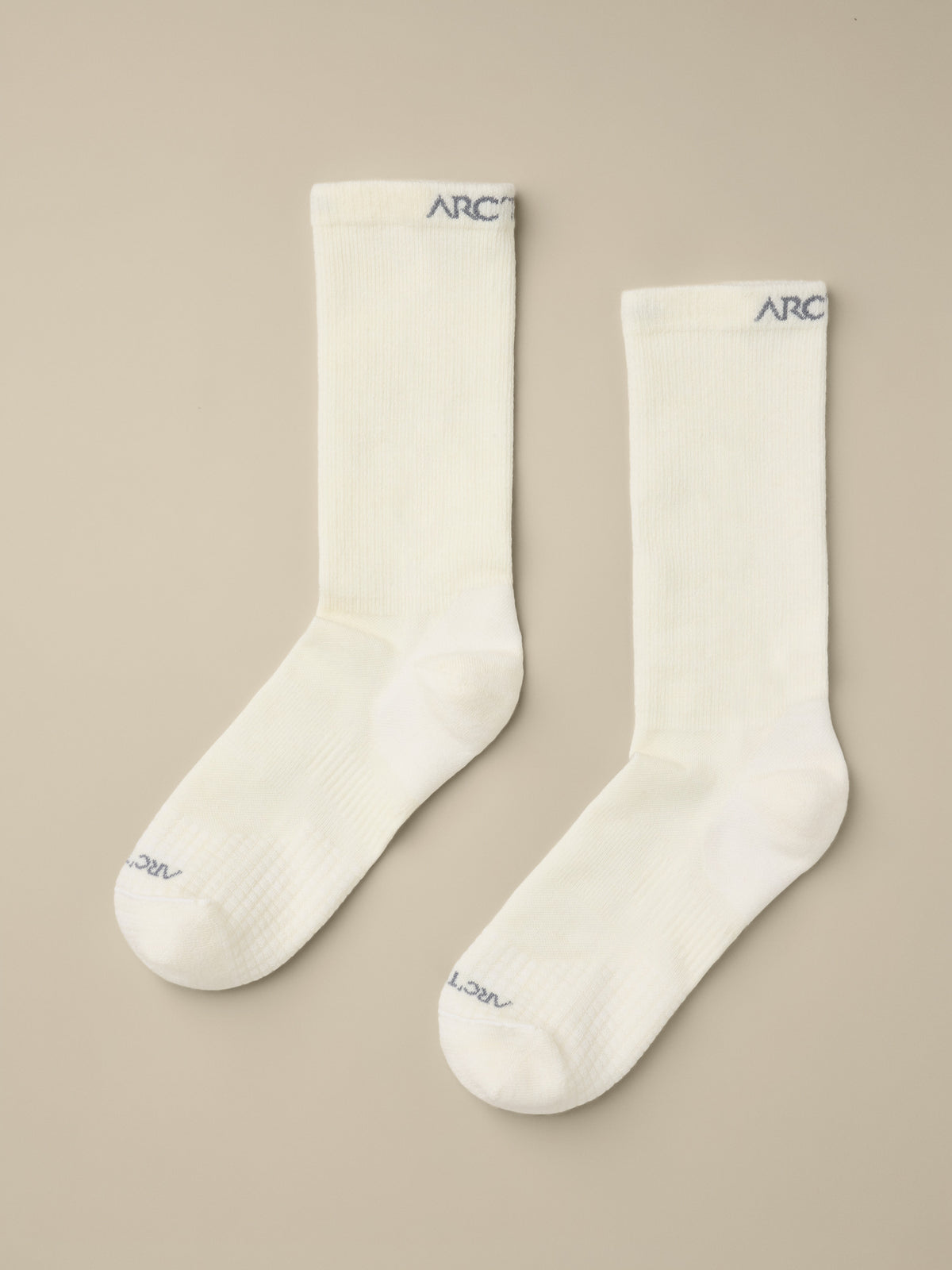 Merino Wool Mid Sock White Hover