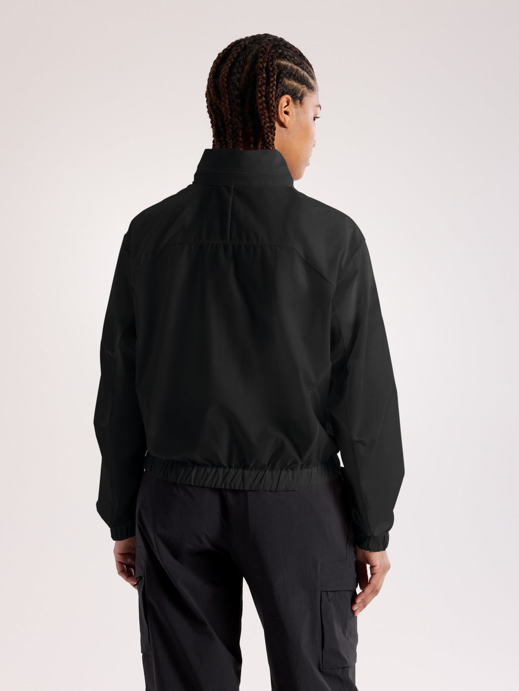 Naya Cropped Stowhood Jacket Women's Black Back View