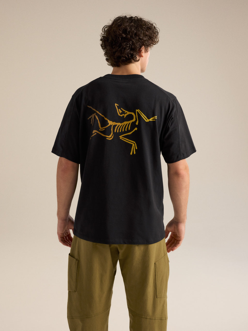 Kragg Cotton Logo Shirt SS 24K Black Back View