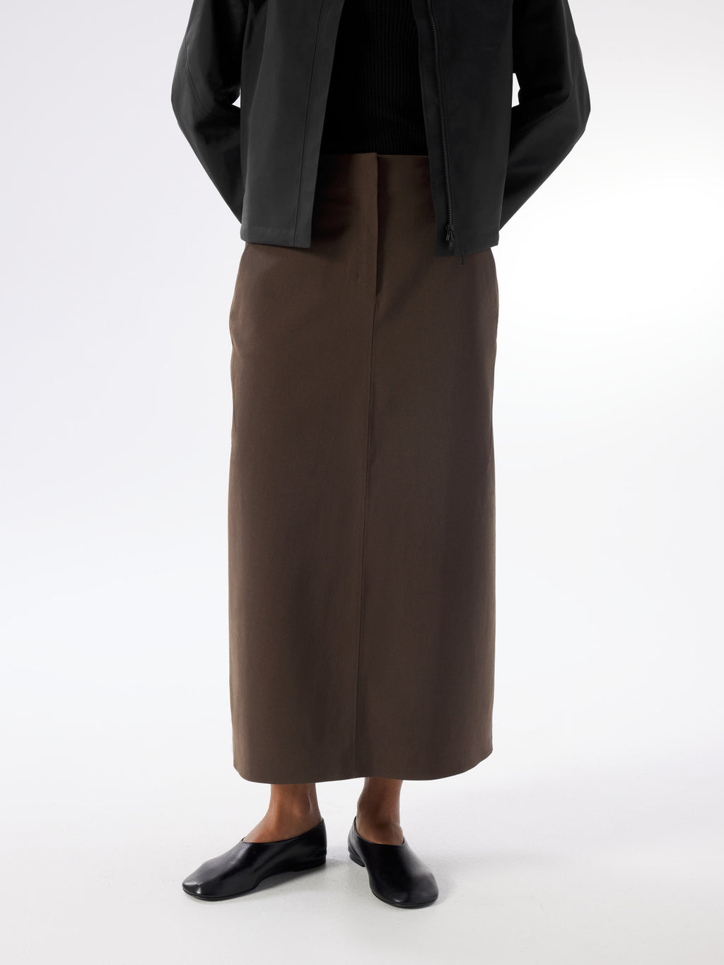 Serin Wool Skirt Women's Sable Layering