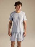 Norvan Downword Logo Shirt SS Solitude / Stratus Front View