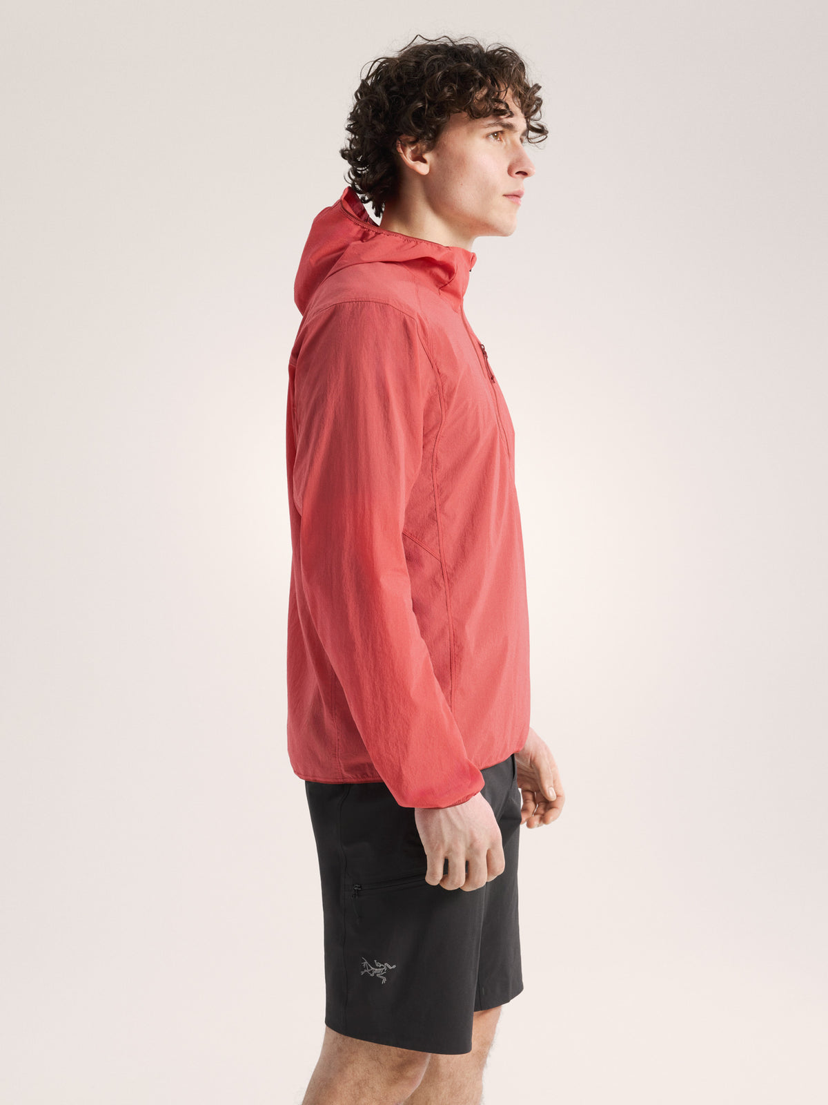 Ossa 1/2 Zip Hoody Stone Red Side View