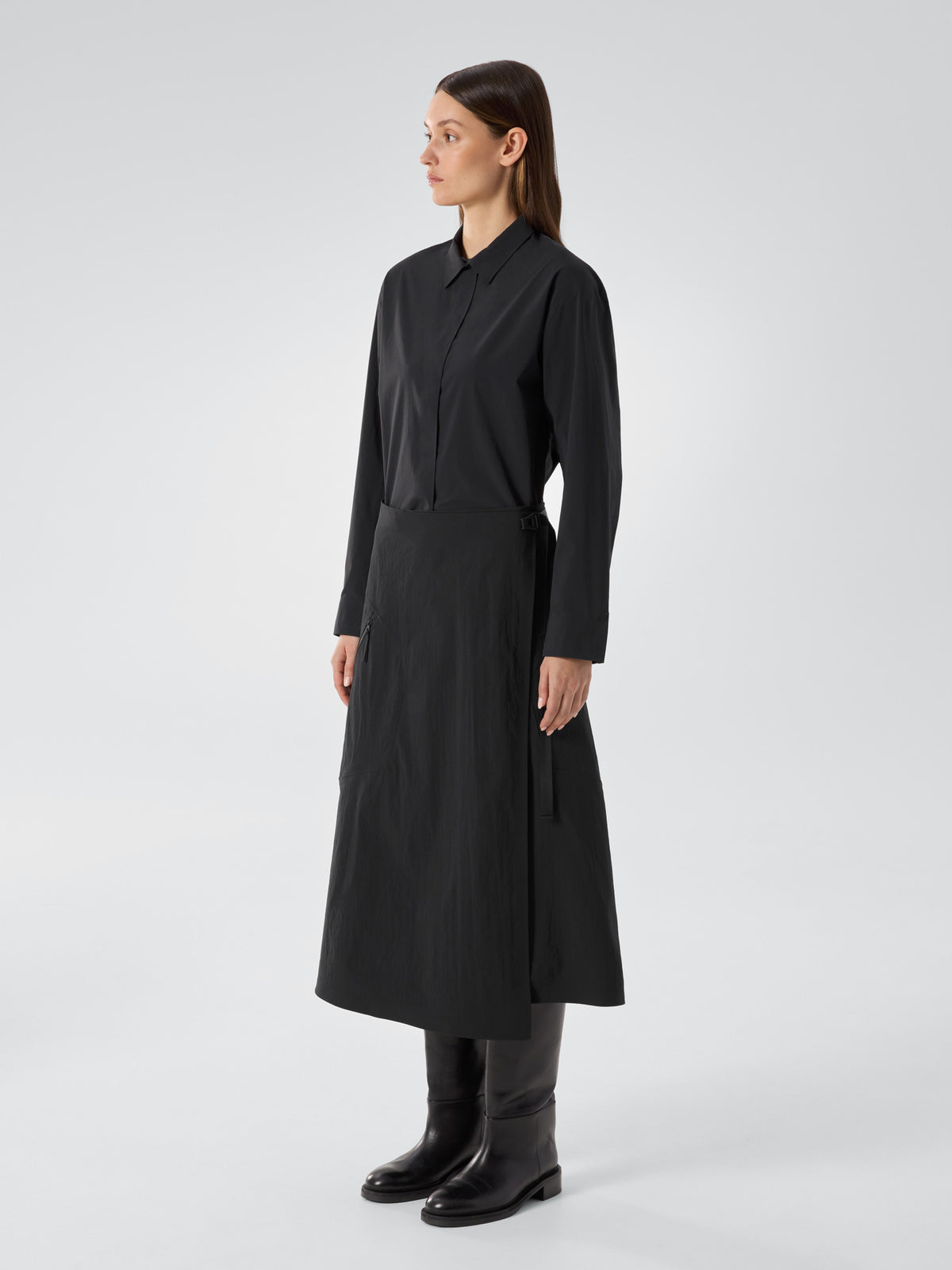 Lota Skirt Women's Black 3 4 Front View