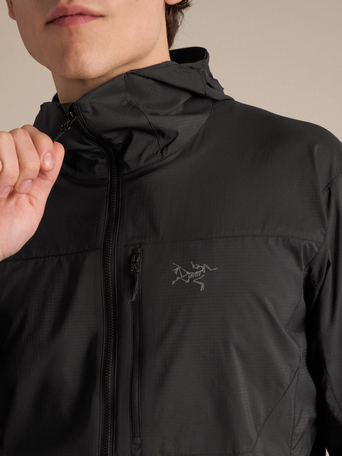 Squamish Hoody Black Fabric Detail