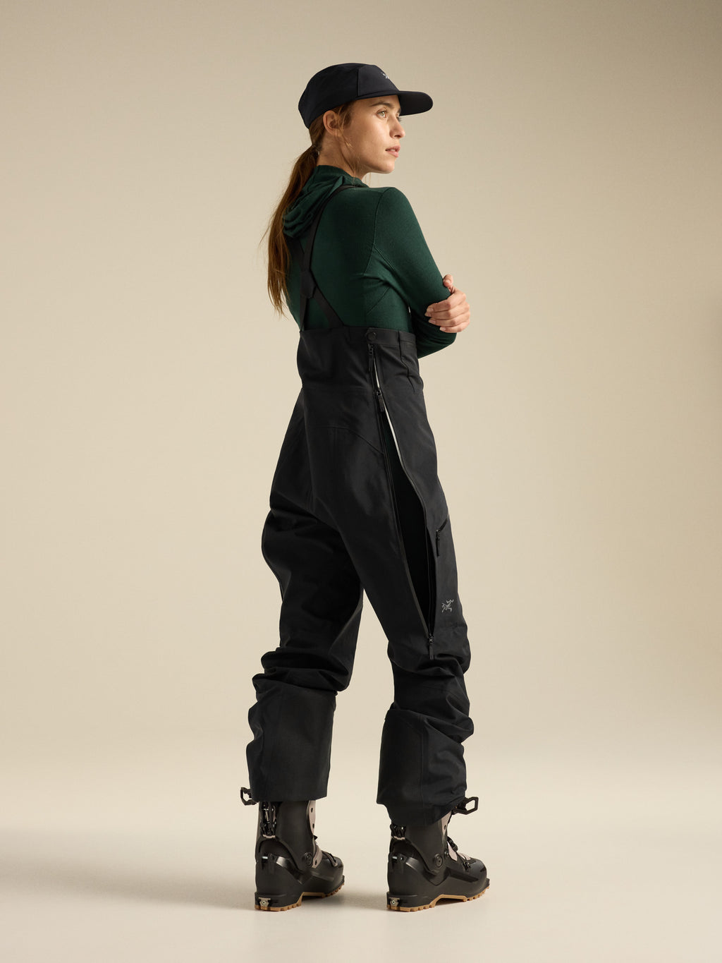 Rush Bib Pant Women's Black Detail 1