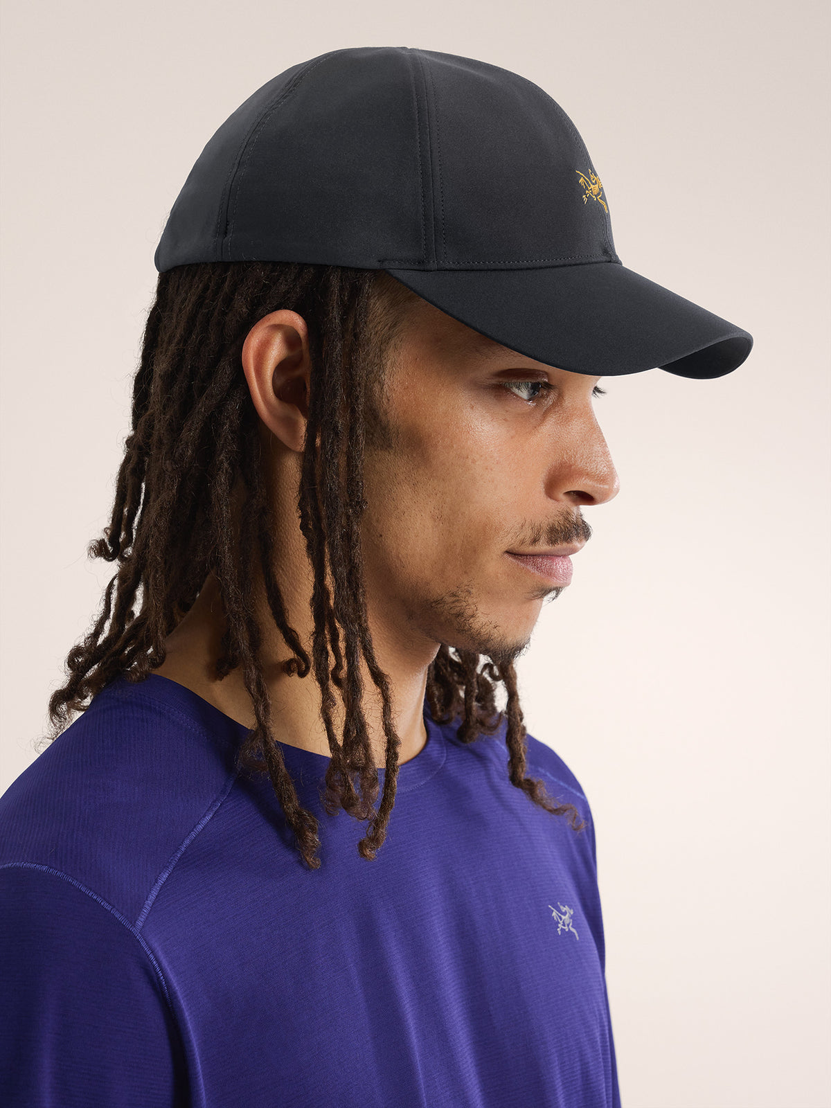 Small Bird Cap 24K Black Side View