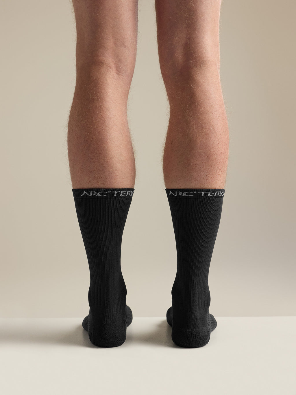 Synthetic Ultralightweight Mid Sock Black Back View
