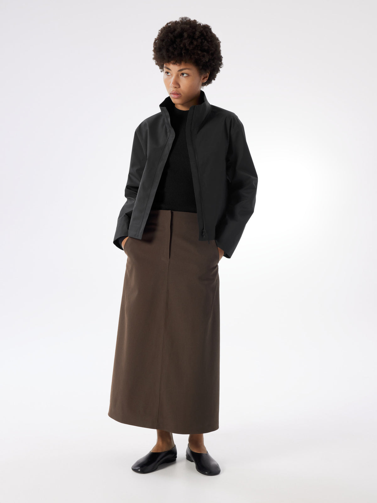 Serin Wool Skirt Women's Sable Full Body