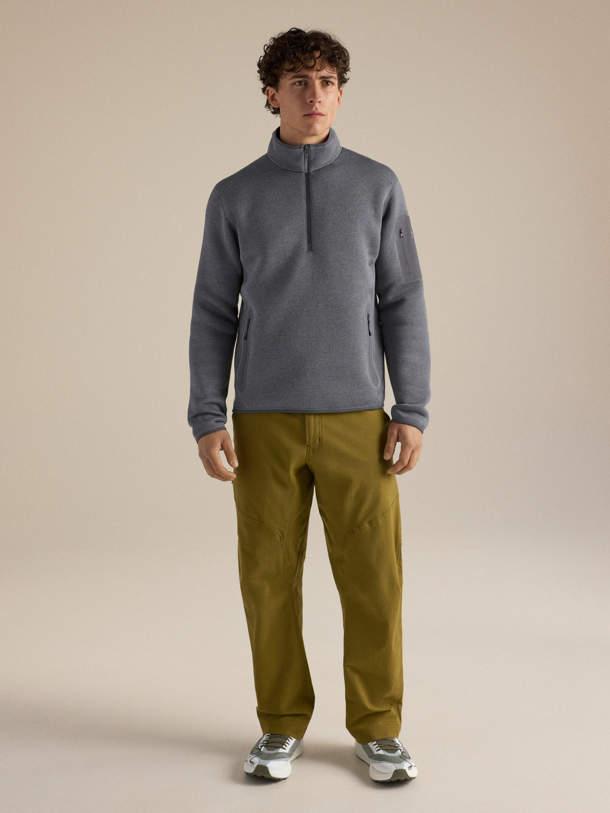 Covert 1/2 Zip Neck Void Heather Full Body